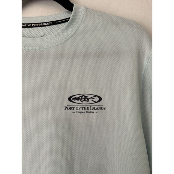 Native Outfitters Mint Green Naples Florida Long Sleeve Mens Fishing Shirt Small - Picture 3 of 7